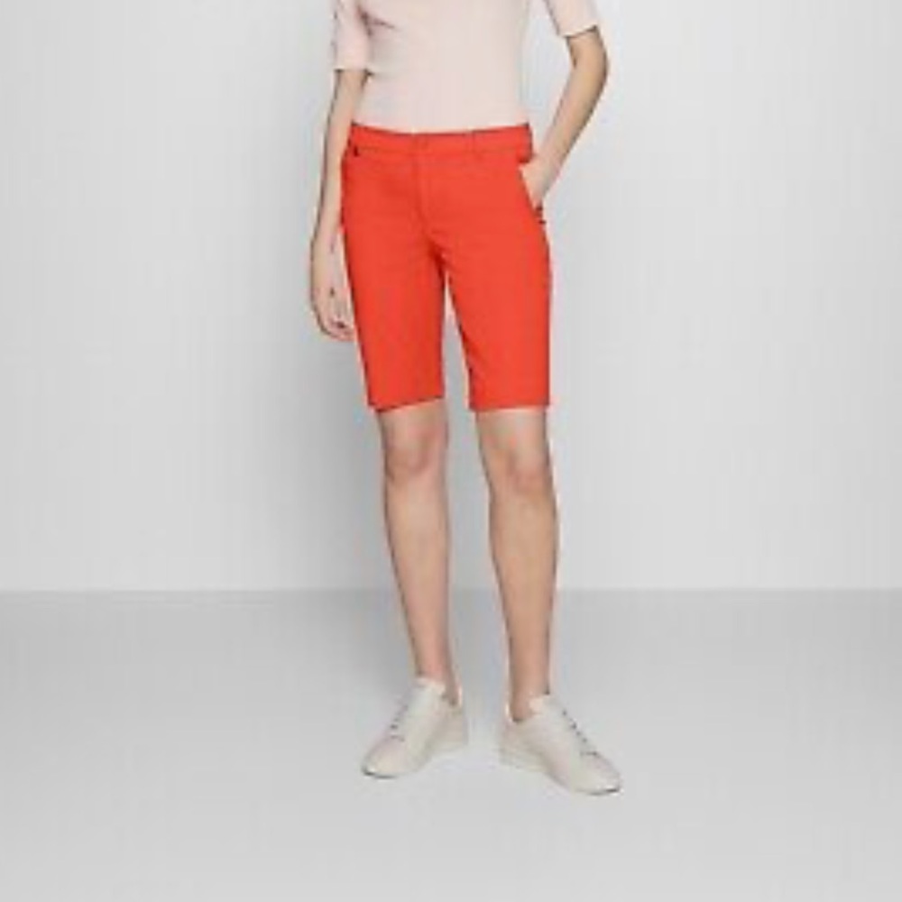 Ralph Lauren Women's Shorts Bi-stretch Twill Cotton Blend Orange US Size 2P NEW